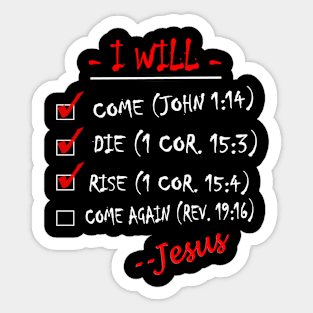 Jesus's To Do List Sticker